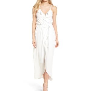 Everly Small White Wrap Dress
